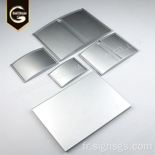 Signe de profils de plaque incurvée en aluminium de plaque de porte de bureau